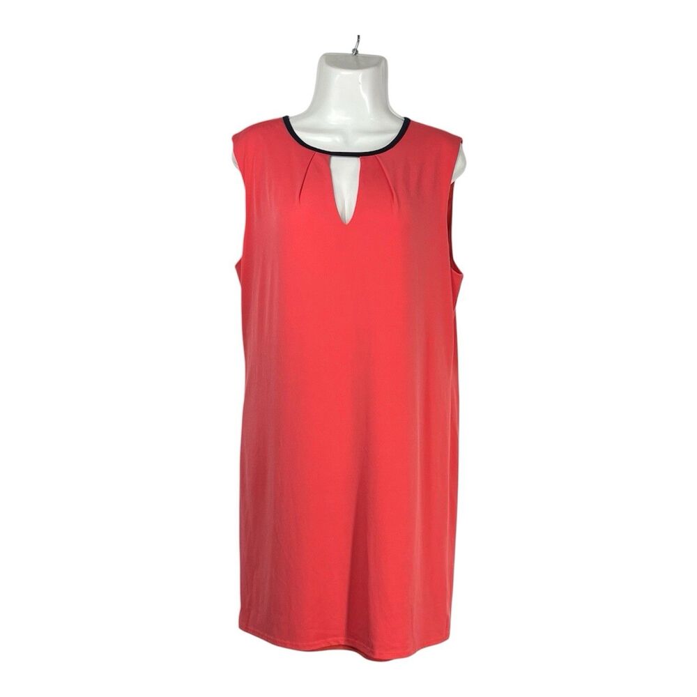 KUT Women Dress Size 12 Coral Sleeveless Sheath Keyhole Neck Office Casual